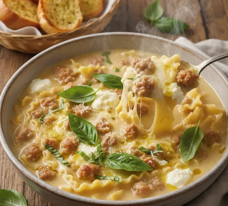 Creamy Alfredo Lasagna Soup