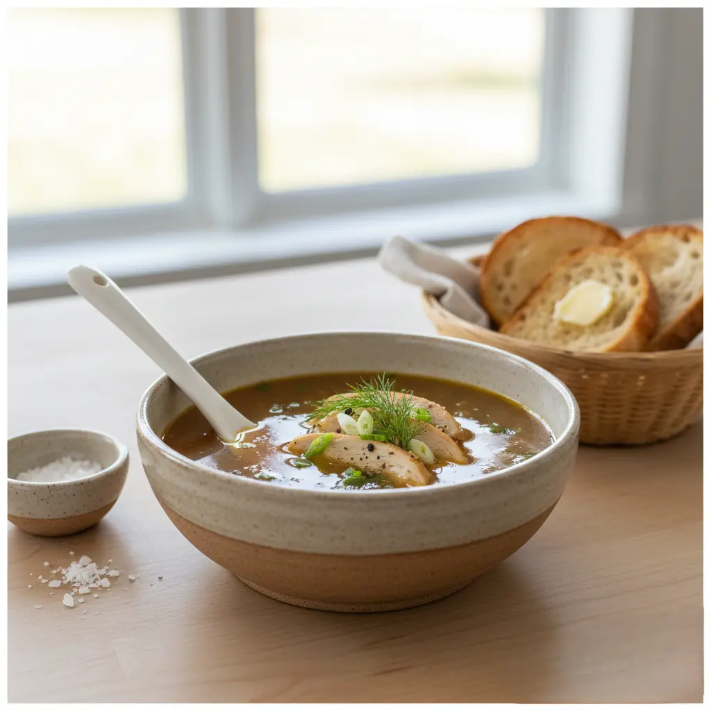 Chicken bone broth soup recipe